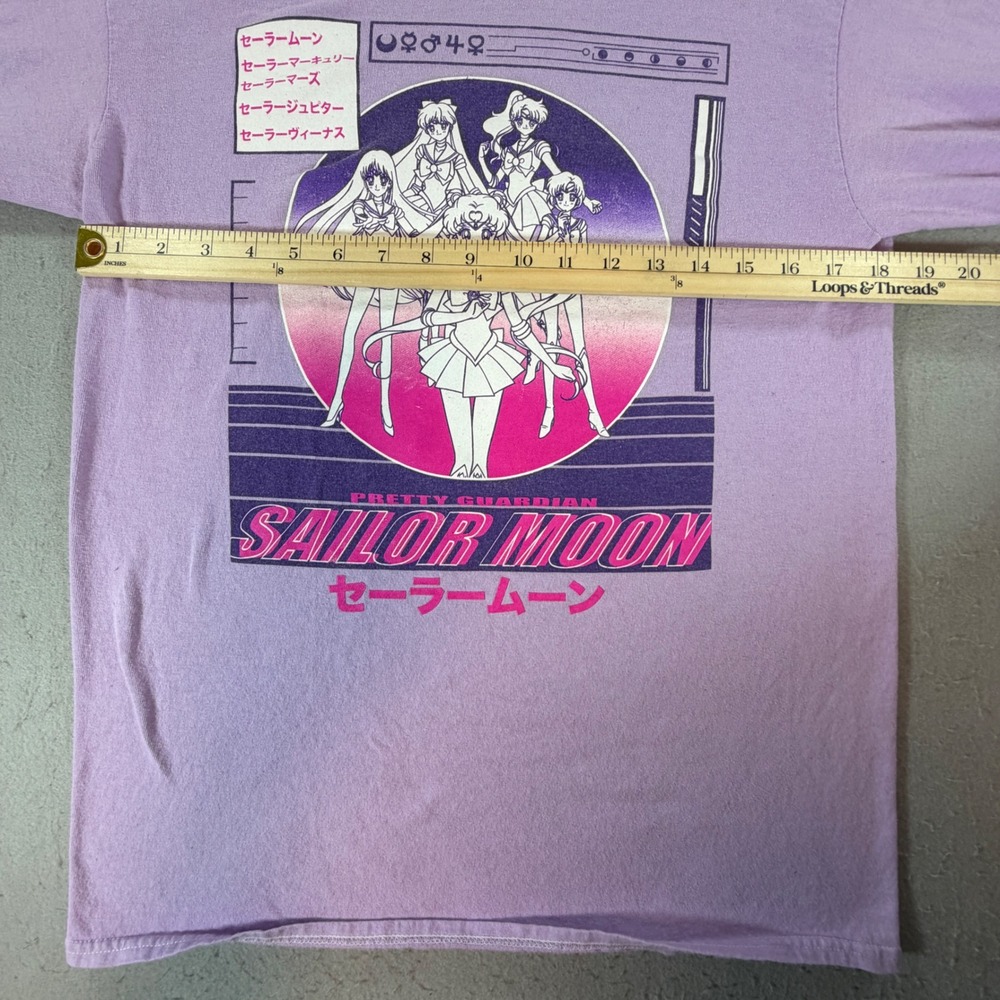Sailor Moon Pretty Guardian Long‎ Sleeve Graphic Tee Purple Womens XS - Picture 6 of 6